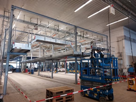 Ausbau der Dacharbeitsstände